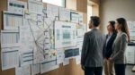 Operations team reviewing layers of spreadsheets and workflow workarounds